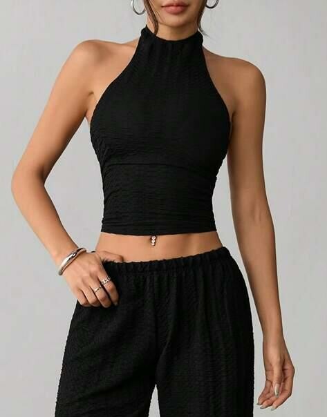 SHEIN CZARNY TOP ODKRYTE RAMIONA S09__XS