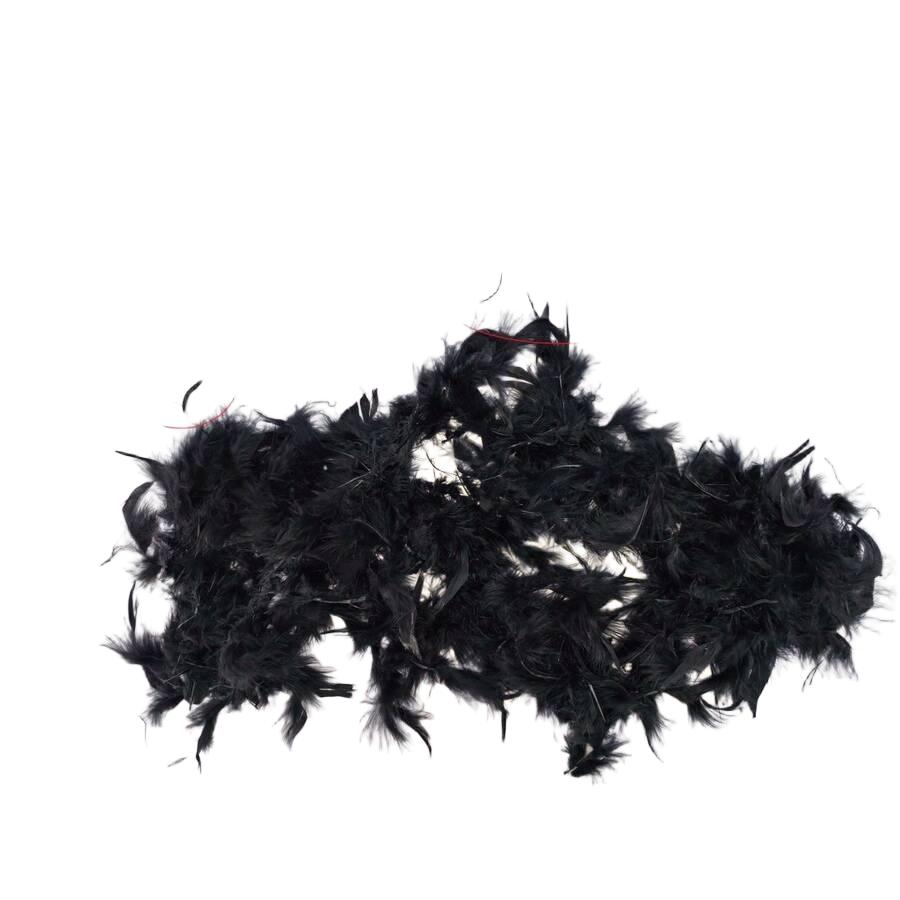 SHEIN CZARNY SZAL PIÓRA S07