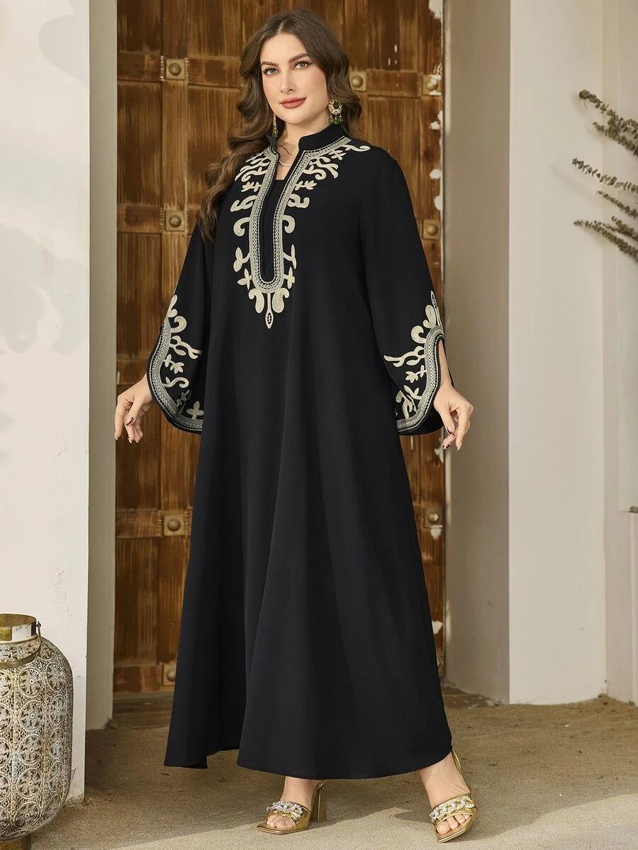 AL NAJMA CZARNA MAXI SUKIENKA ZDOBIENIE S06__XXL