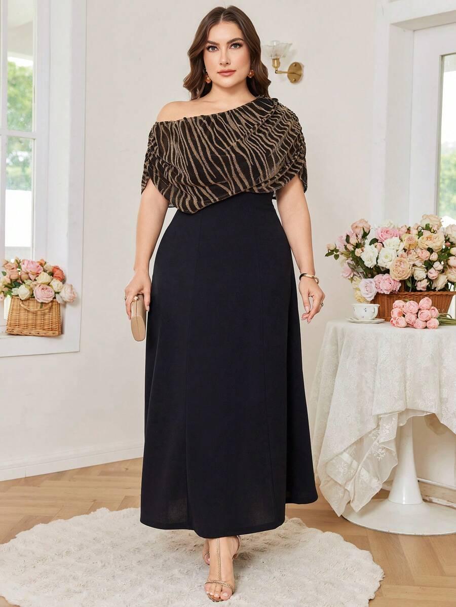MODELYN CZARNA MAXI SUKIENKA ANIMAL PRINT S06__44