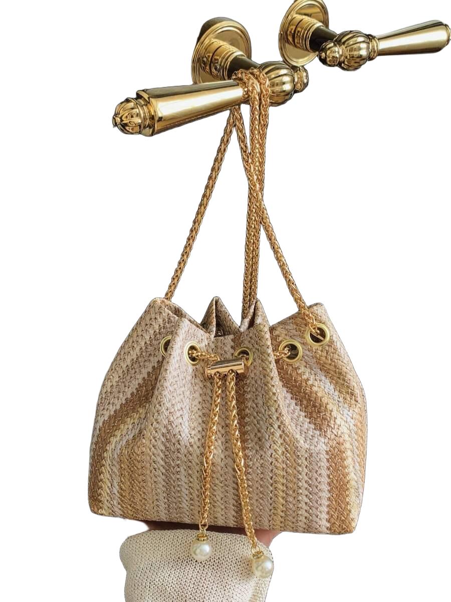 SHEIN PLECIONA BEŻOWA TOREBKA S07__24X9X14,5