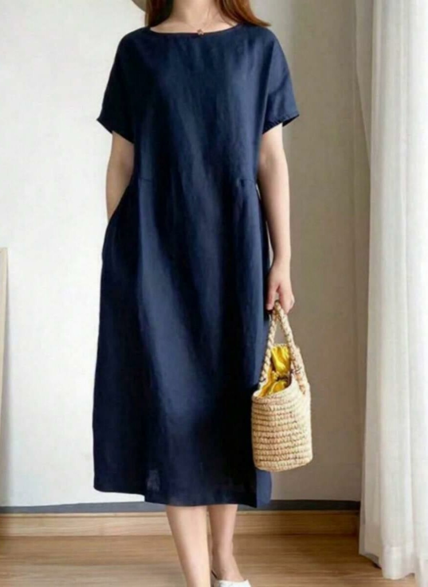 SHEIN GRANATOWA MIDI SUKIENKA S06__XL