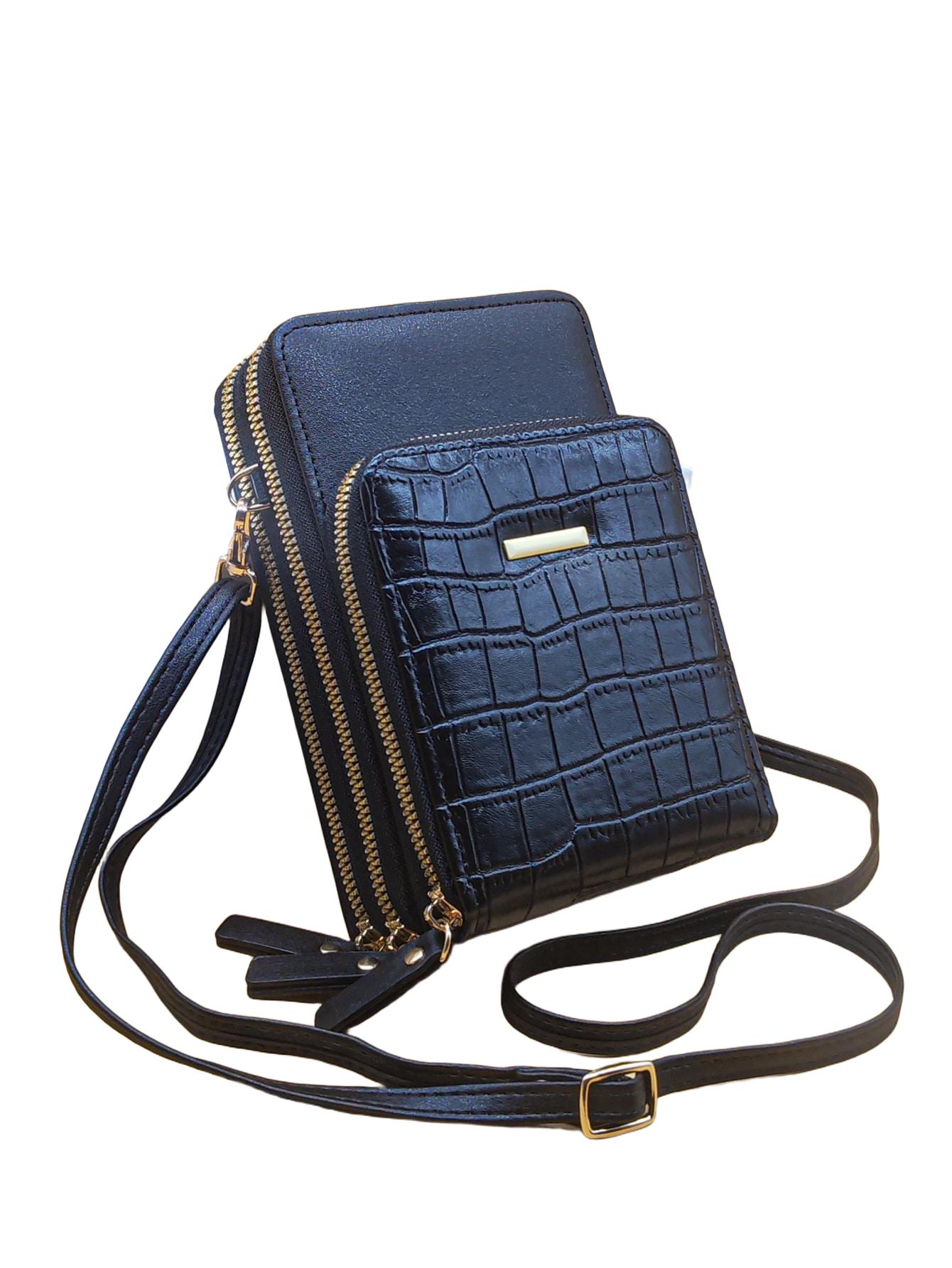 SHEIN CZARNY PORTFEL PASEK S07__18X11