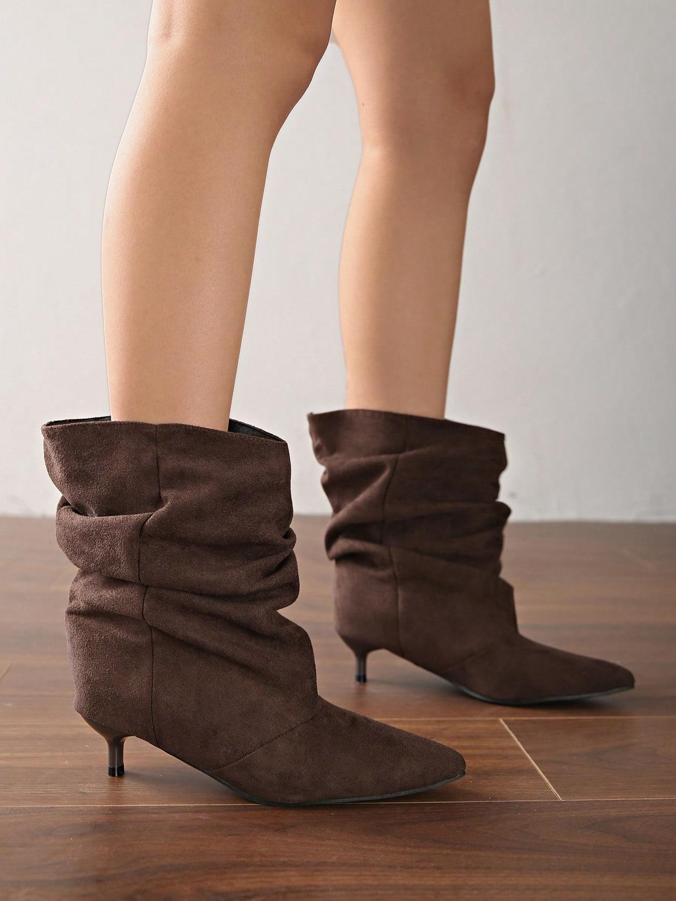 SHEIN BOTKI IMITACJA ZAMSZU W01__36,5