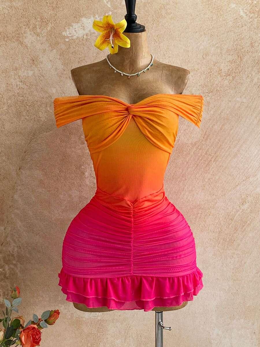 SOLEIA MINI SUKIENKA OMBRE S06__S