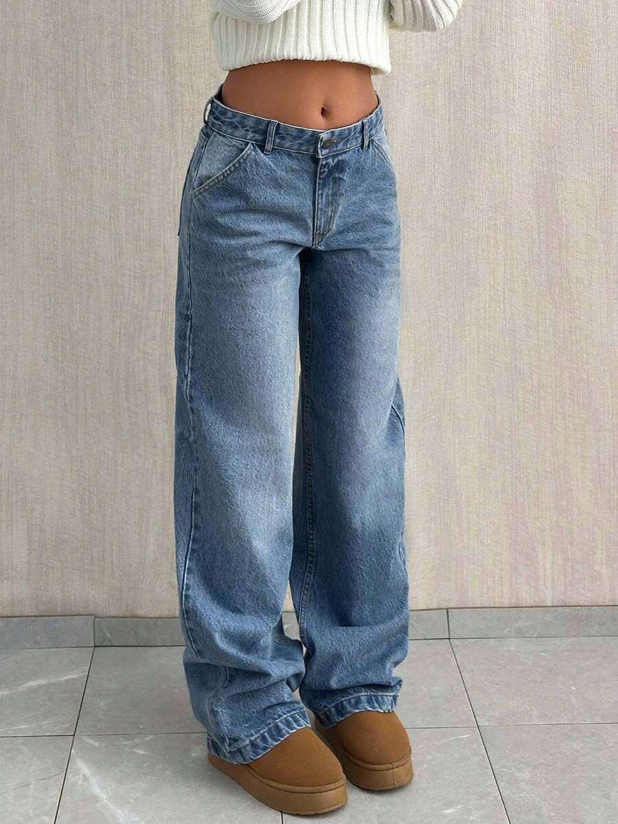 SHEIN NIEBIESKIE SPODNIE JEANS S06__L