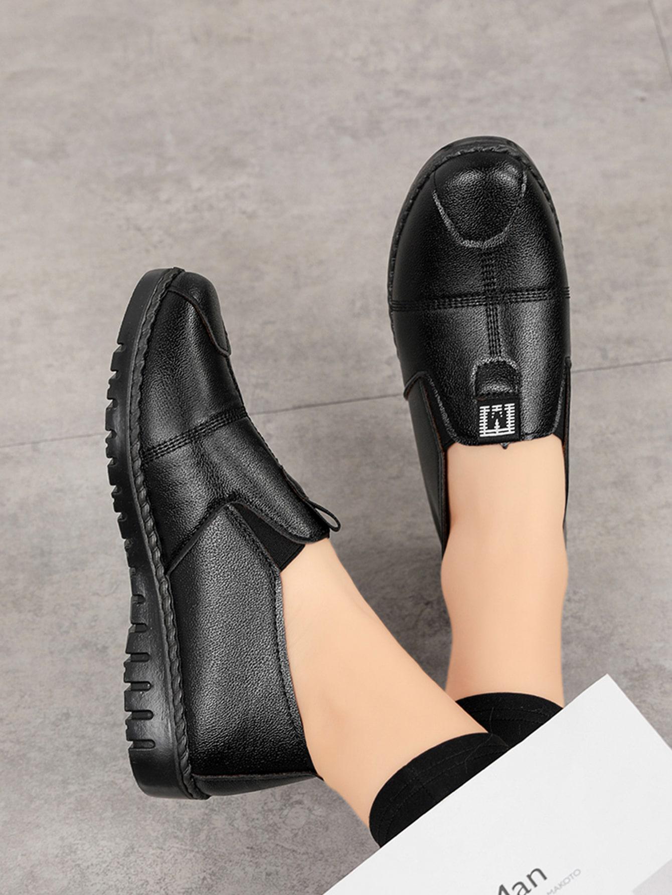 SHEIN CZARNE PÓŁBUTY IMITACJA SKÓRY S06__40