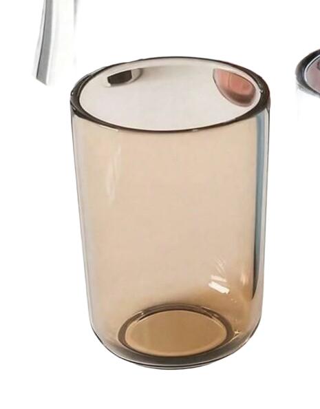 SHEIN BRĄZOWY KUBEK NA SZCZOTECZKĘ S07__250ML