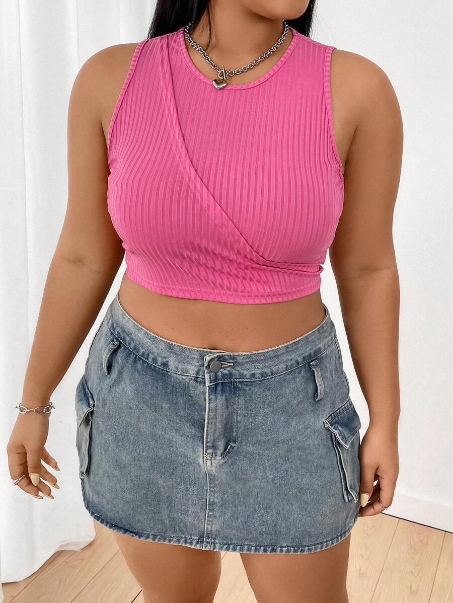 SHEIN RÓŻOWY TOP PRĄŻKI S06__46