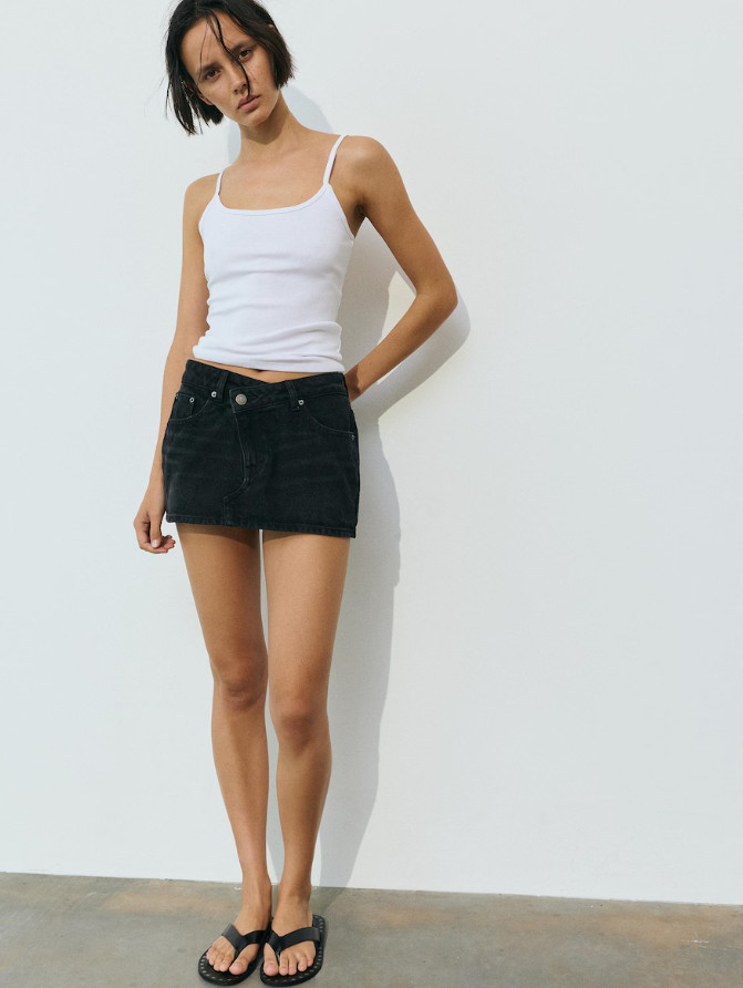 PULL&BEAR BIAŁY TOP NA RAMIĄCZKACH PK01__S