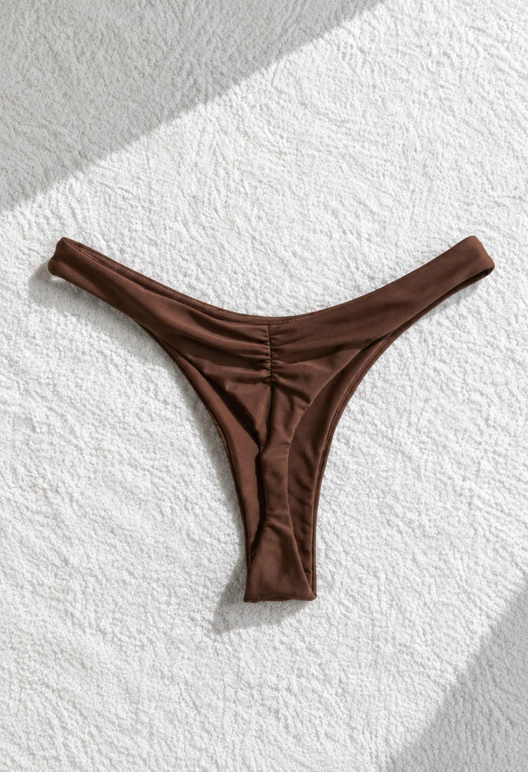 SHEIN BRĄZOWY DÓŁ OD BIKINI PK01__S