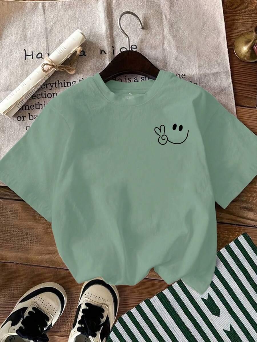 EMERY ROSE ZIELONY T-SHIRT NADRUK S06__XXL