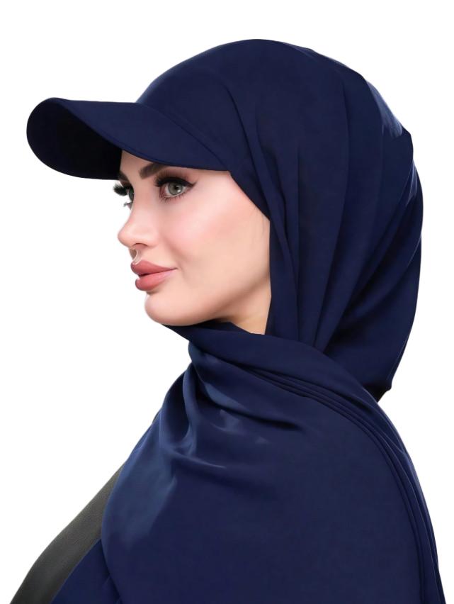 SHEIN GRANATOWA CZAPKA Z DASZKIEM CHUSTA S07__OS