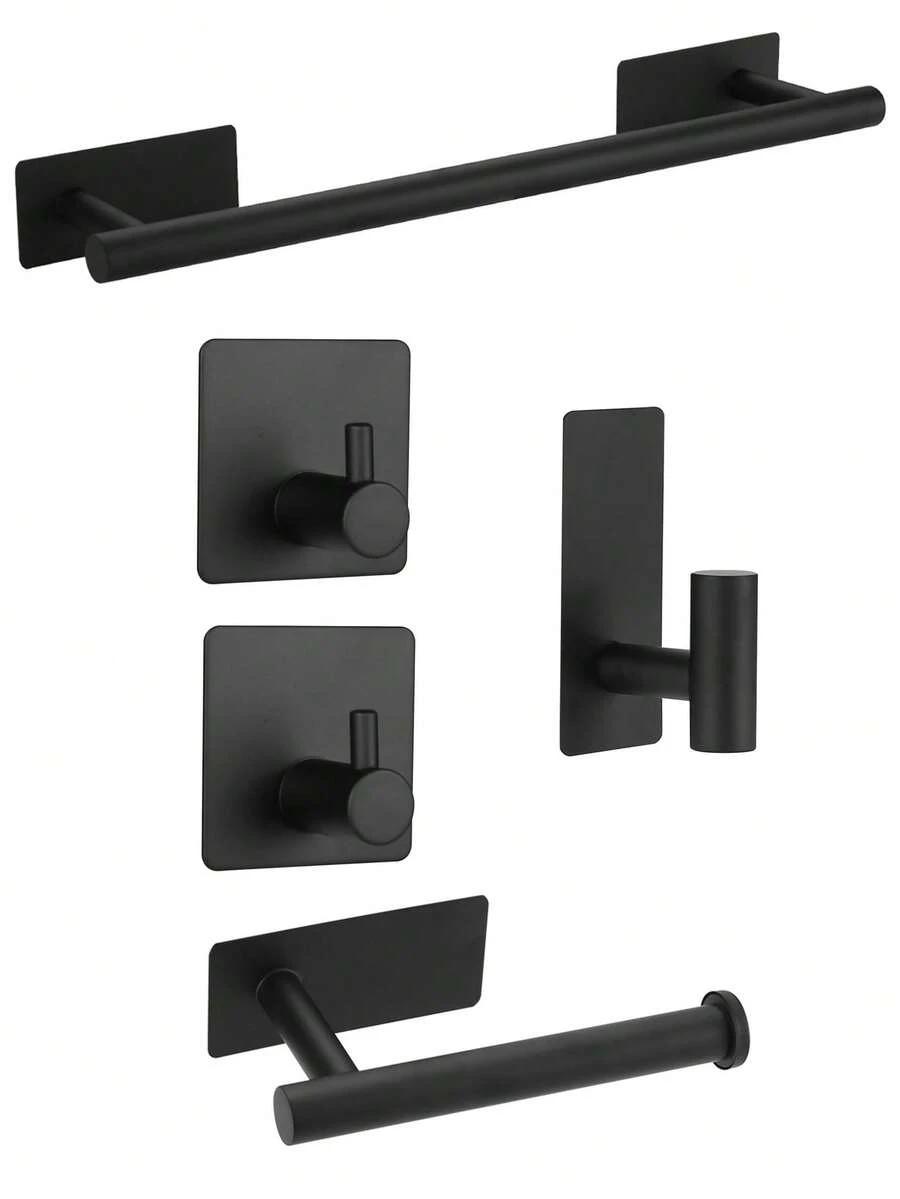 SHEIN CZARNE UCHWYTY ŁAZIENKOWE 5-PACK S07