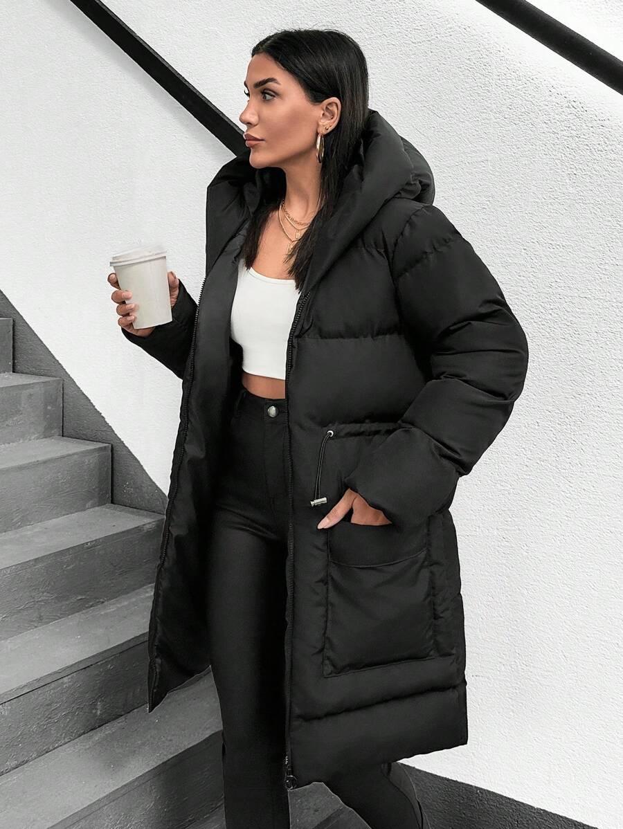 SHEIN CZARNA PIKOWANA KURTKA W01__M