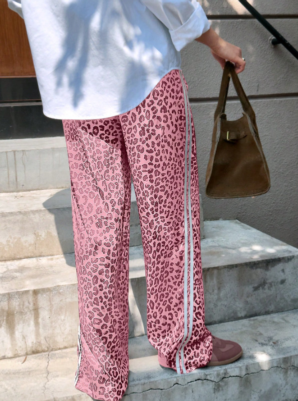 SHEIN RÓŻOWE SPODNIE ANIMAL PRINT S06__S
