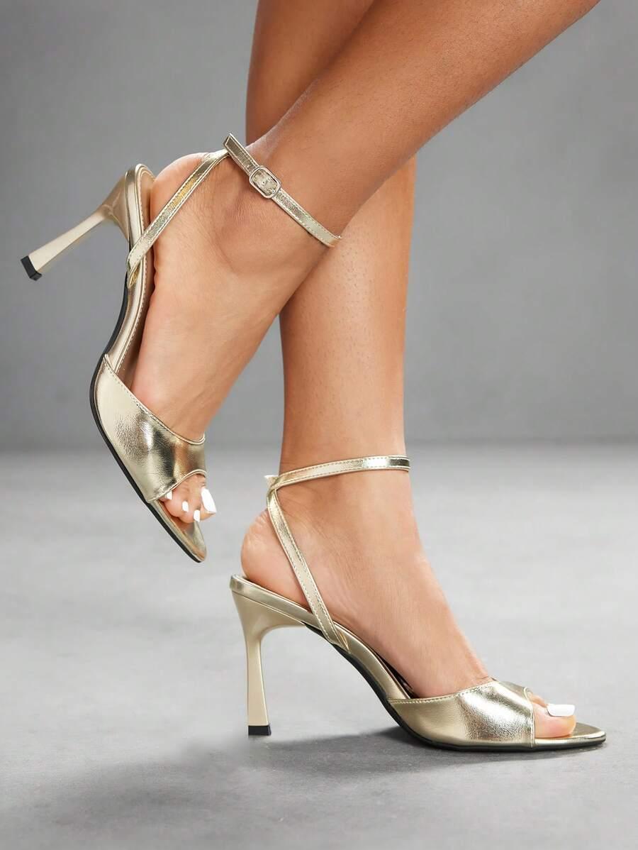 SHEIN ZŁOTE SANDAŁY OBCAS S06__38