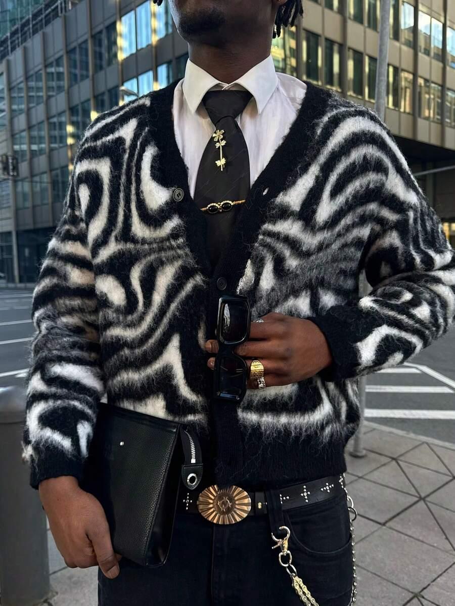 SHEIN ROZPINANY SWETER WZÓR S06__XXL