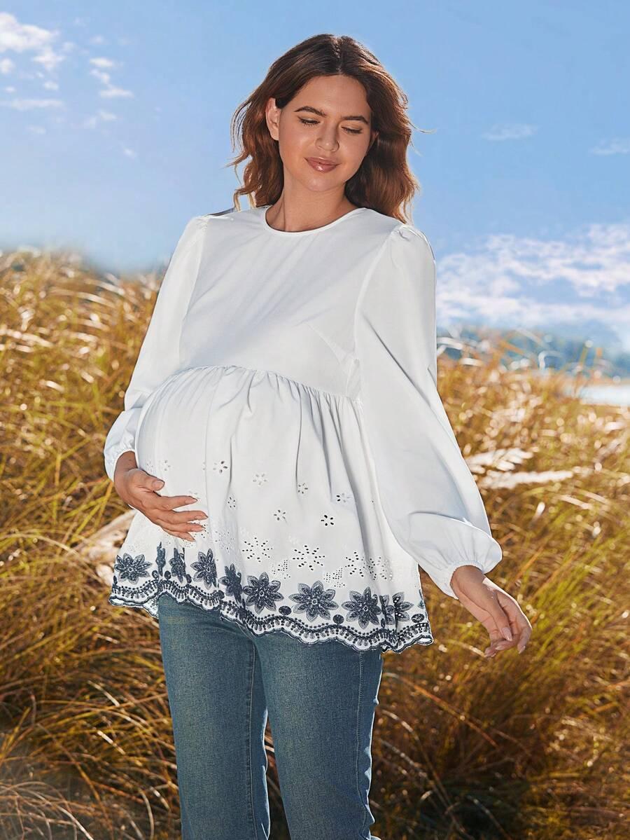 SHEIN BIAŁA BLUZKA CIĄŻOWA S06__XL