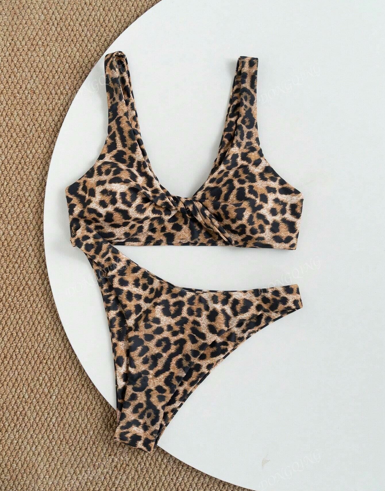 SHEIN DWUCZĘŚCIOWY STRÓJ KĄPIELOWY ANIMAL PRINT S09__M