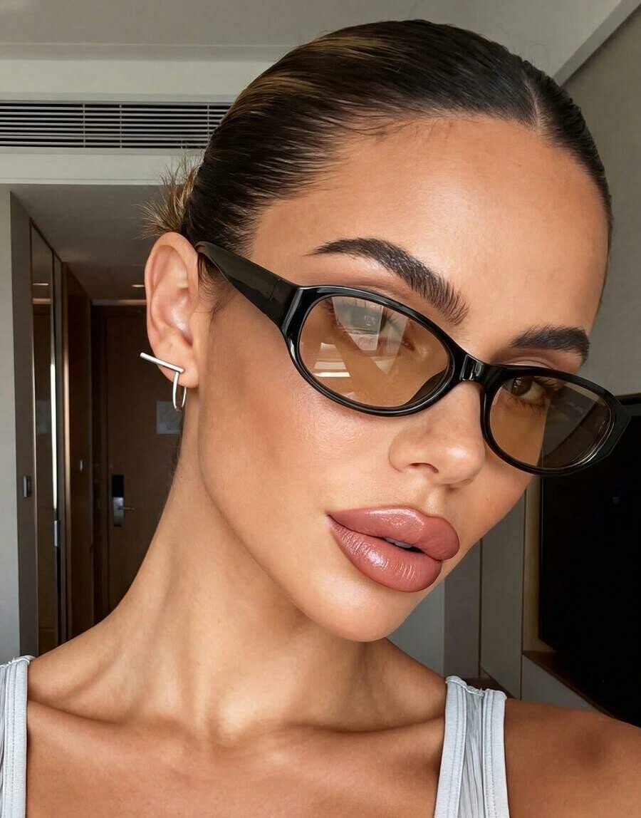 SHEIN OKULARY PRZECIWSŁONECZNE CZARNE OPRAWKI S07