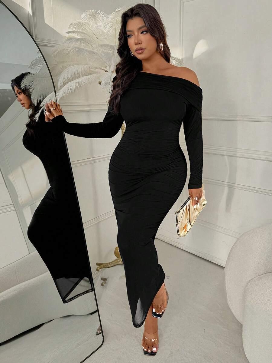 FEMMEVERSE CZARNA MAXI SUKIENKA S06__52
