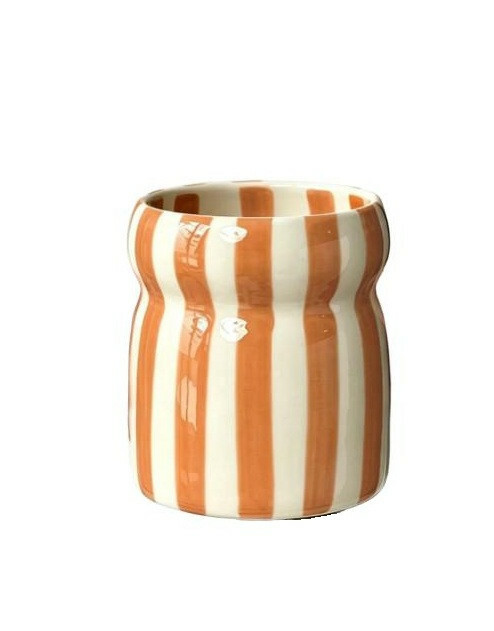 SHEIN CERAMICZNY ŚWIECZNIK PASKI S07