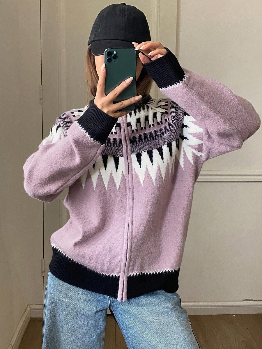 DAZY SWETER DZIANINA ZAMEK S06__L