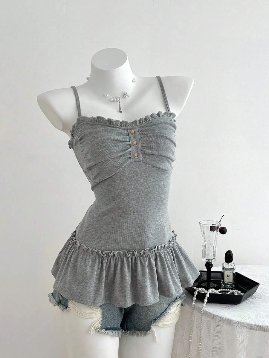 SHEIN BLUZKA NA RAMIĄCZKACH S06__XS