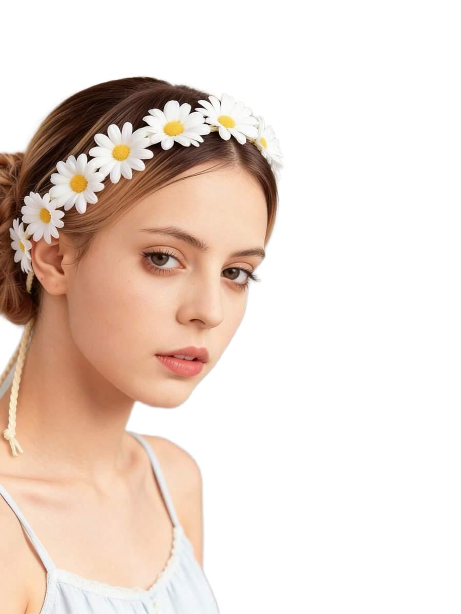 SHEIN WIĄZANA OPASKA NA WŁOSY W KWIATKI S07