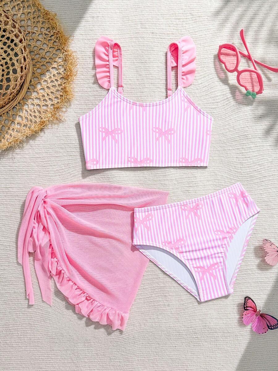 SHEIN DWUCZĘŚCIOWY STRÓJ KĄPIELOWY PAREO S09__110-116