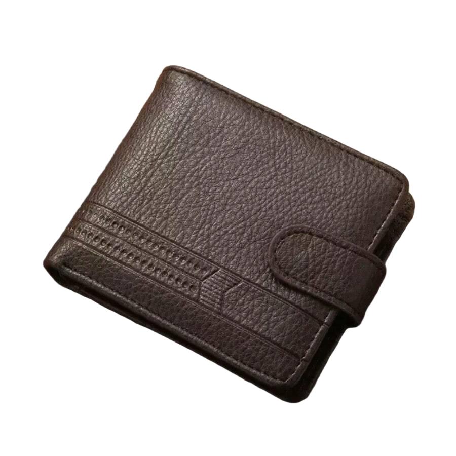 SHEIN BRĄZOWY PORTFEL IMITACJA SKÓRY S07__10X12CM