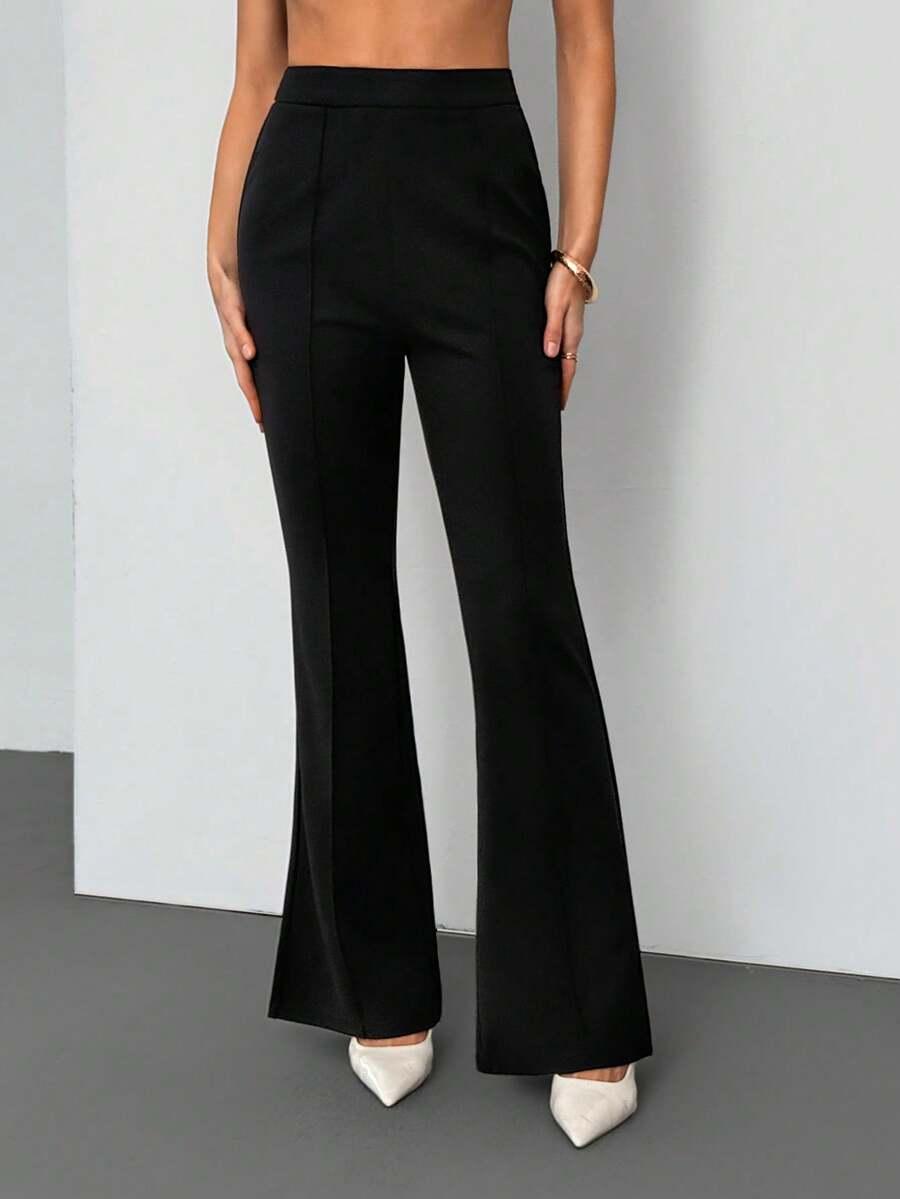 SHEIN CZARNE SPODNIE WYSOKI STAN S06__XS