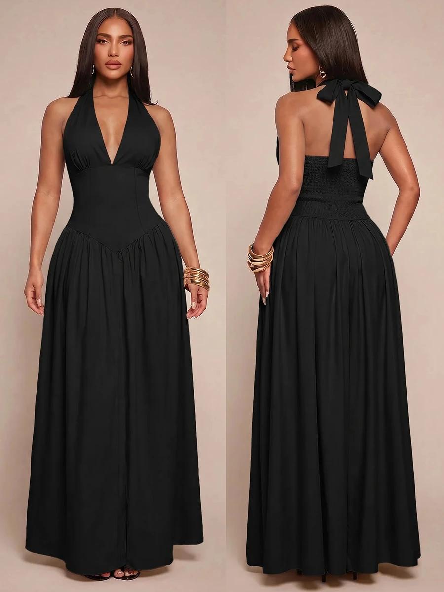 RADIANA CZARNA MAXI SUKIENKA S06__M