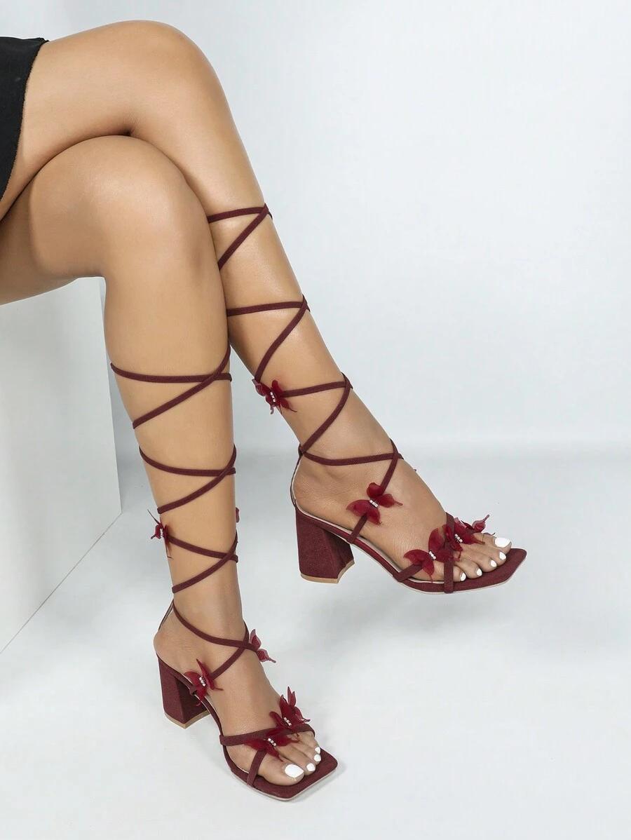 SHEIN BORDOWE SANDAŁY OBCAS S06__40