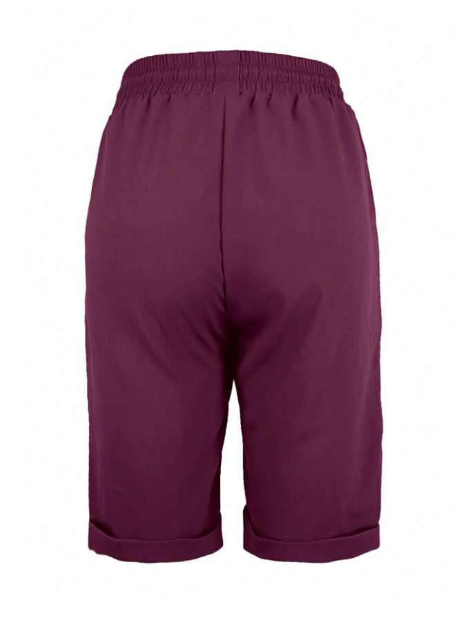 SHEIN KRÓTKIE SPODENKI WIĄZANIE KIESZENIE CASUAL PK01__L