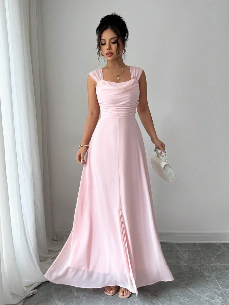 SHEIN RÓŻOWA MAXI SUKIENKA S06__M