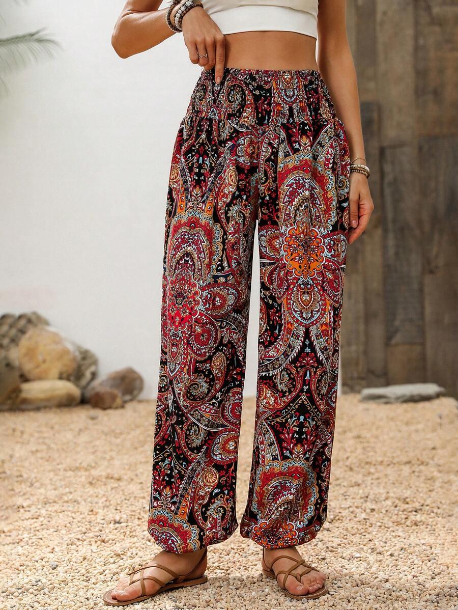 SHEIN SPODNIE CASUAL WZÓR S06__XL
