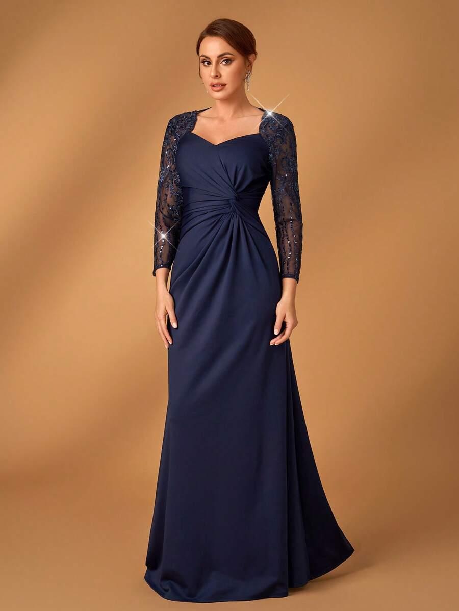 SHEIN GRANATOWA MAXI SUKIENKA S06__XXL