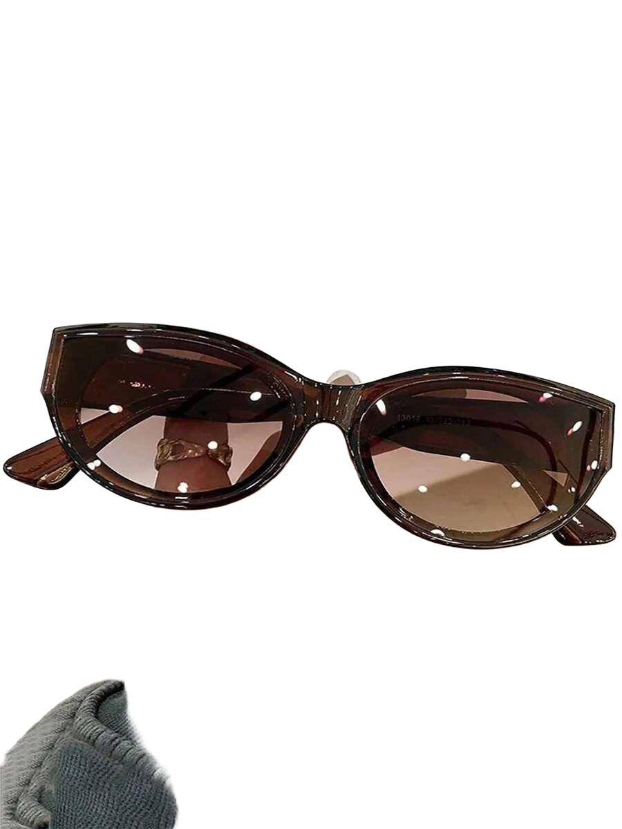 SHEIN BRĄZOWE OKULARY PRZECIWSŁONECZNE S07