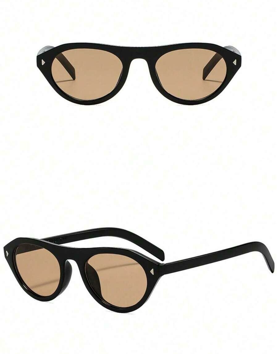 SHEIN BRĄZOWE OKULARY PRZECIWSŁONECZNE S07