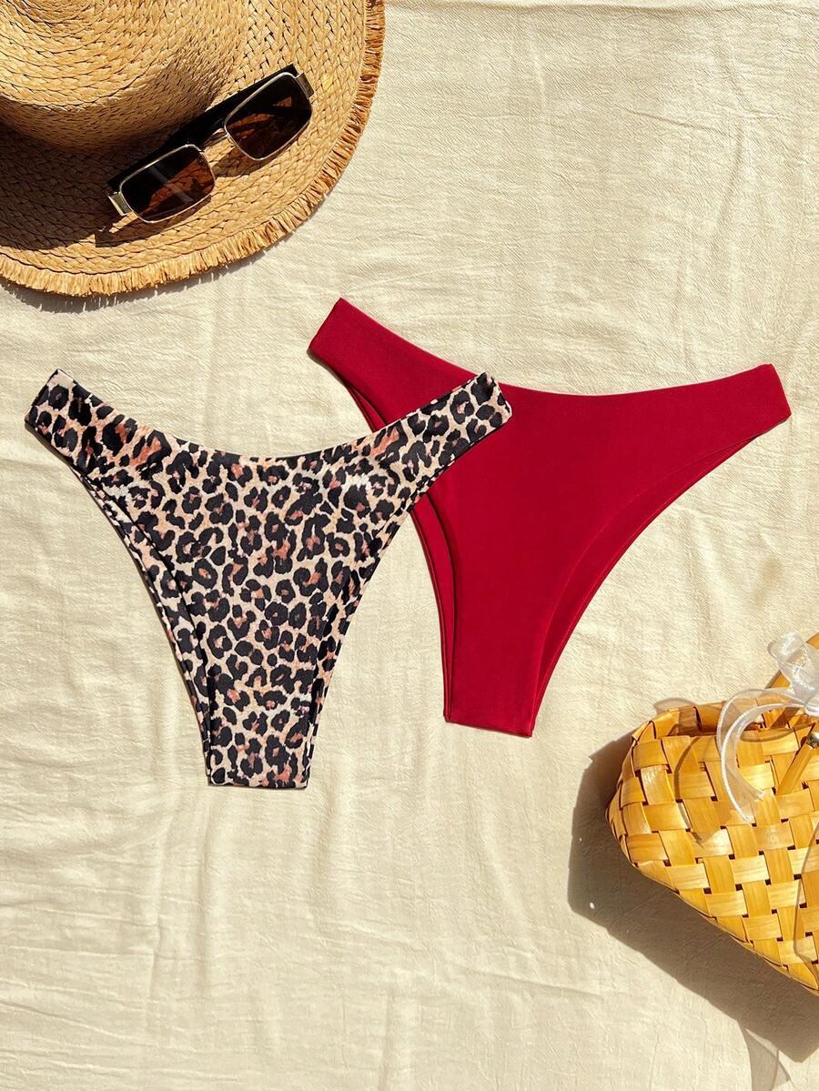 SHEIN DÓŁ OD BIKINI WZÓR 2 PACK S09__M