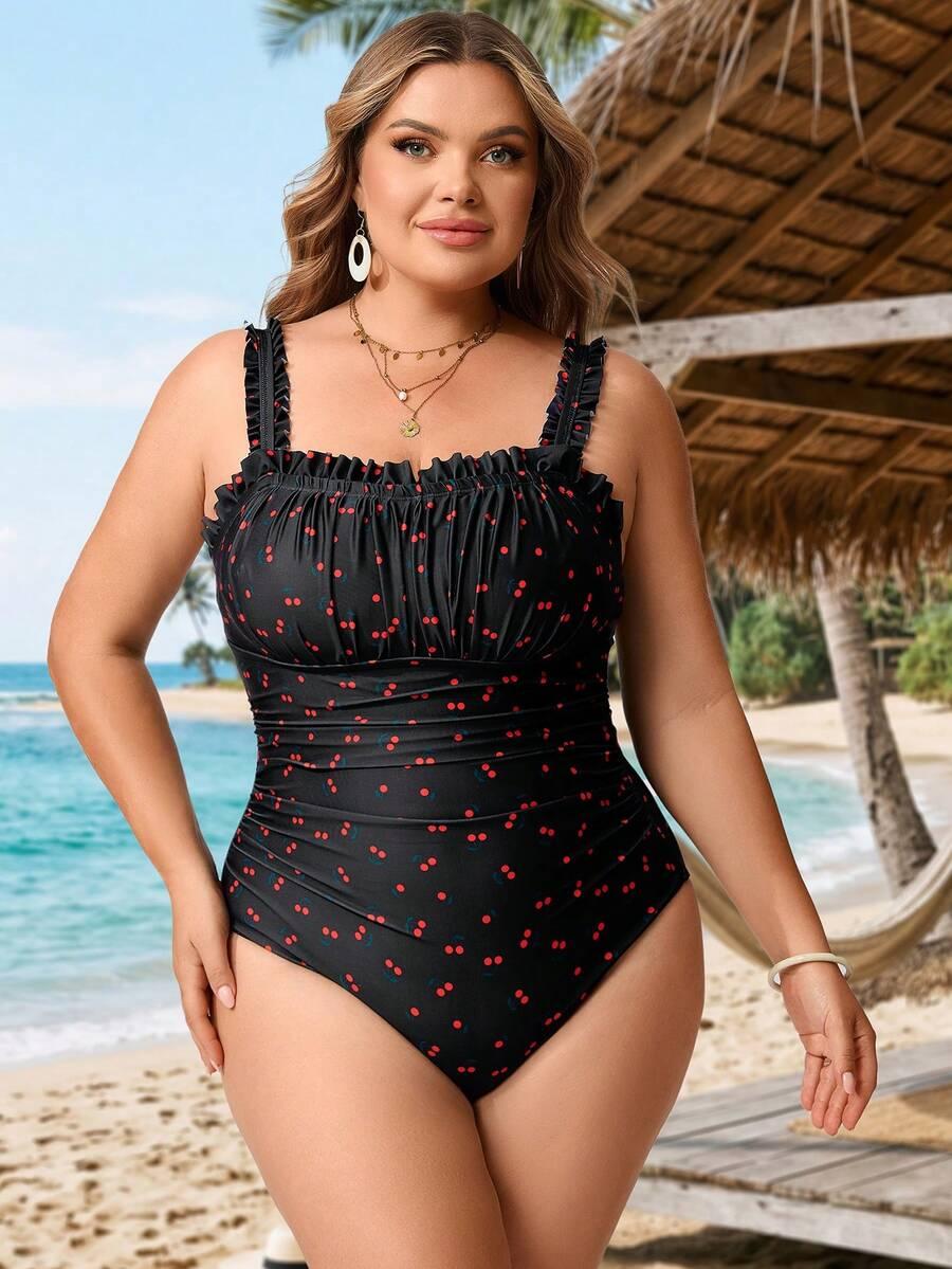 SHEIN KOSTIUM KĄPIELOWY JEDNOCZĘŚCIOWY PRINT S09__58