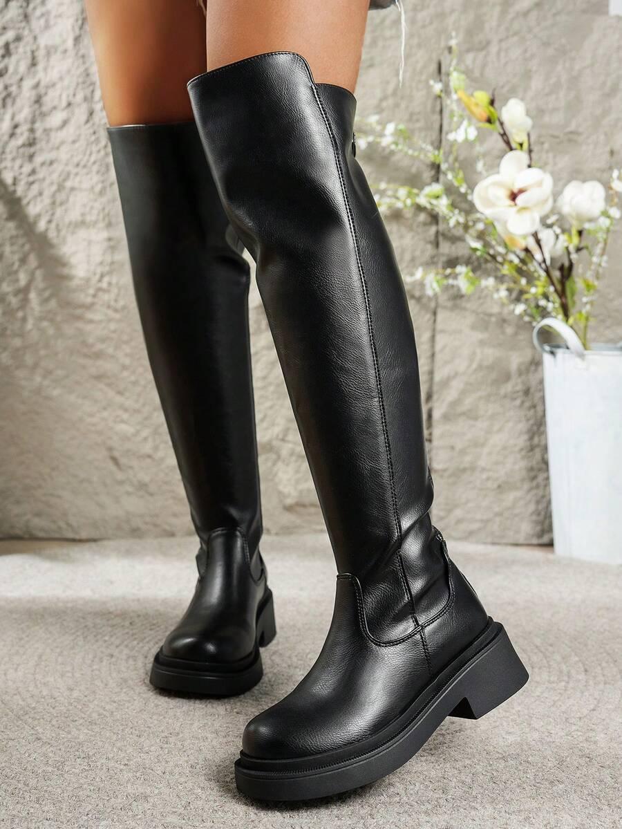 SHEIN CZARNE KOZAKI ZA KOLANO W01__39.5