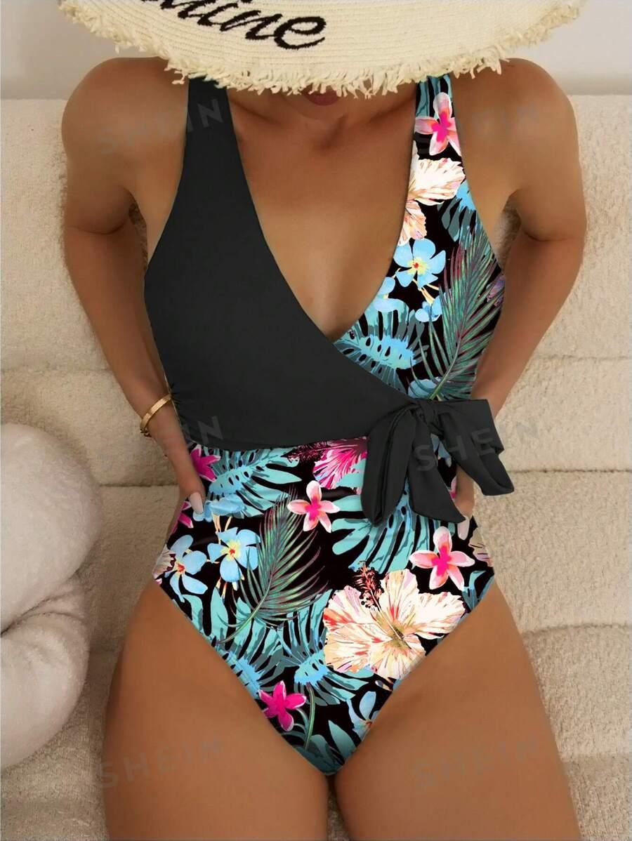 SHEIN JEDNOCZĘŚCIOWY STRÓJ KĄPIELOWY WZÓR S09__M