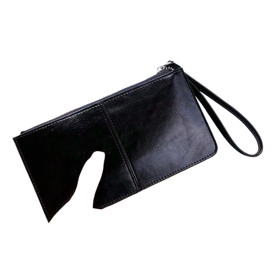 SHEIN CZARNY PORTFEL IMITACJA SKÓRY S07__21X11