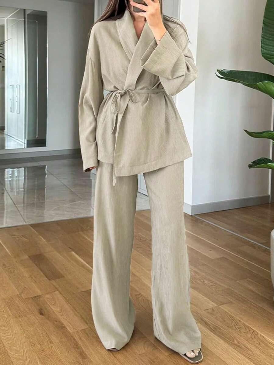 SHEIN KOSZULA SPODNIE KOMPELT S06__XL