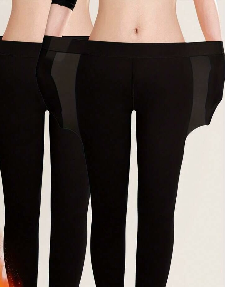 SHEIN CZARNE LEGGINSY 2-PACK S06__XL