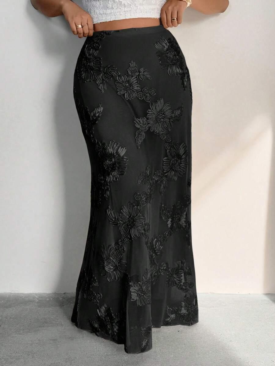 FIRERIE CZARNA MAXI SPÓDNICA S06__48