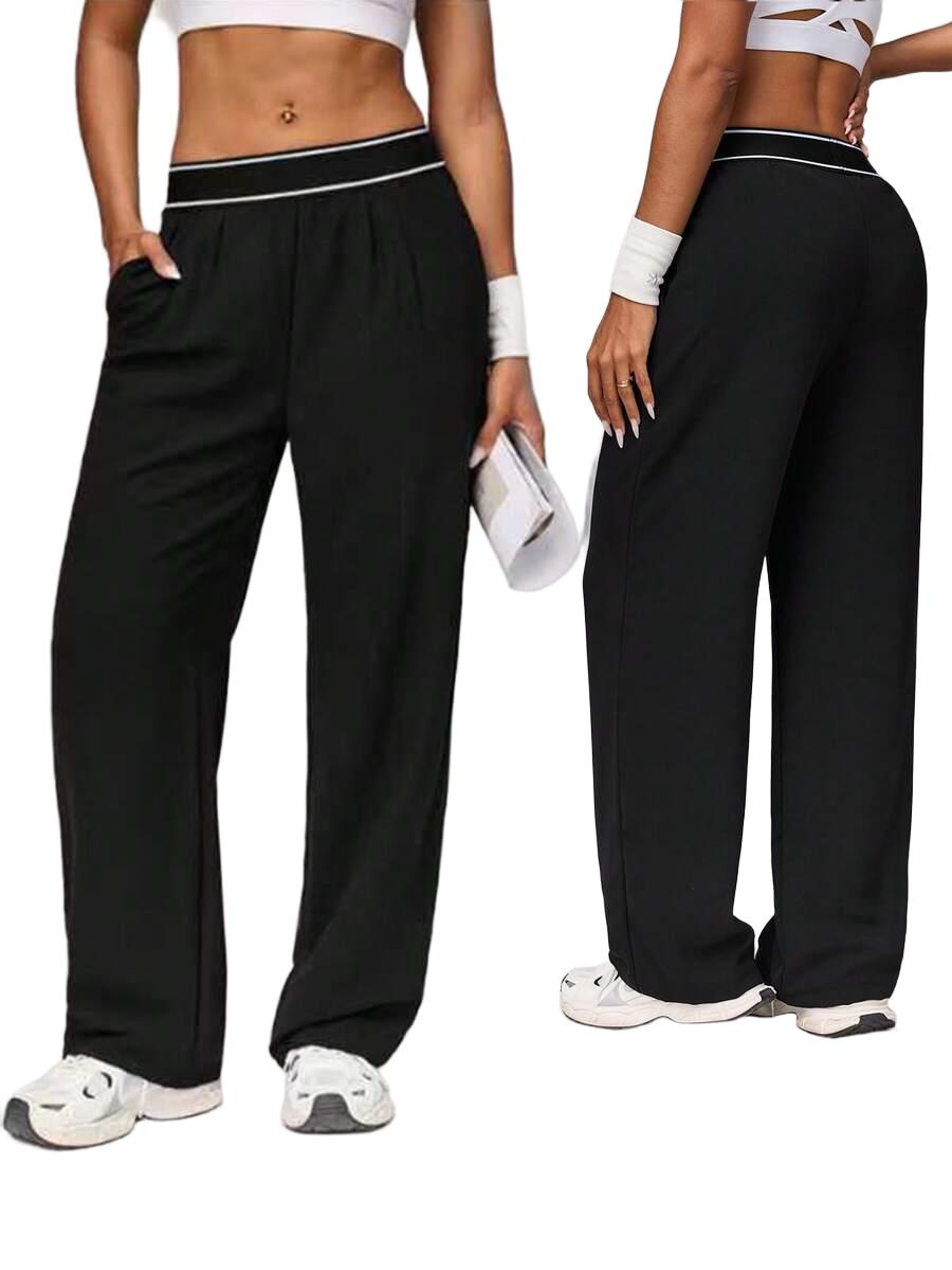 SHEIN CZARNE SPODNIE 2-PACK S06__S